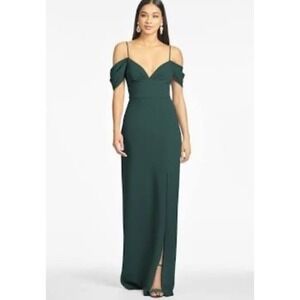 Sachin + Babi Emerald Off-Shoulder Maxi Dress